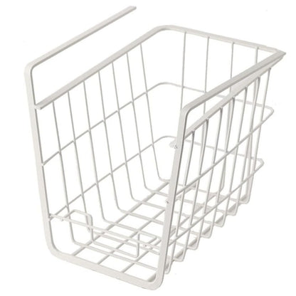 Estante canasto de metal colgante blanco 25x21x20cm