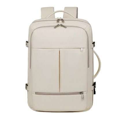 Mochila de viaje impermeable oxford 31x20x44cm crema