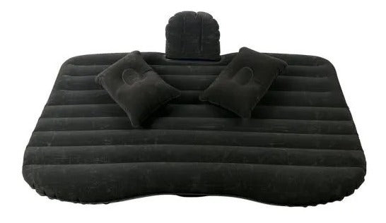 Colchón inflable negro para auto 130x84x35 cm