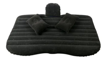 Colchón inflable negro para auto 130x84x35 cm