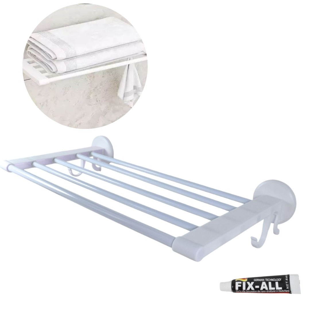 Soporte toallero blanco 48x24cm