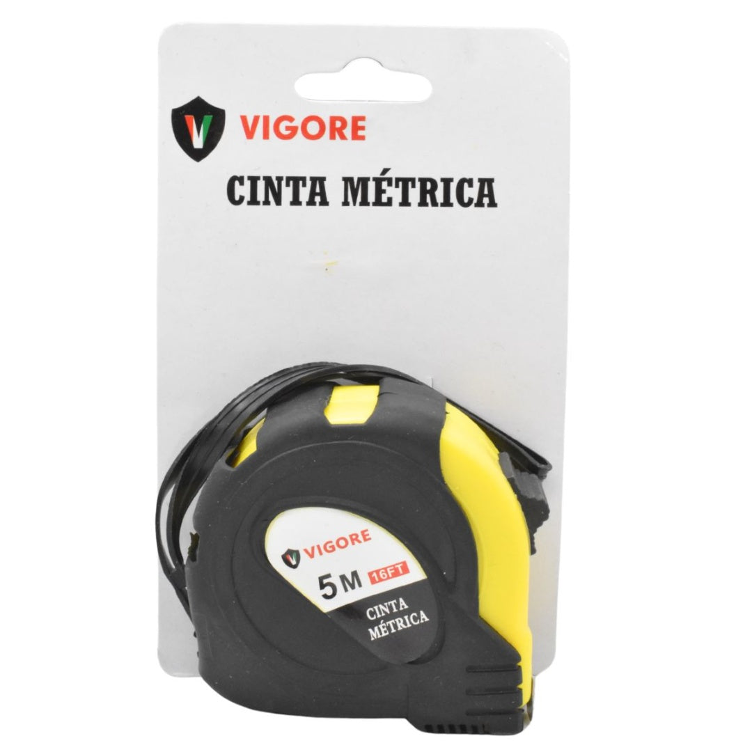 Cinta métrica de bolsillo 5mts. Vigore
