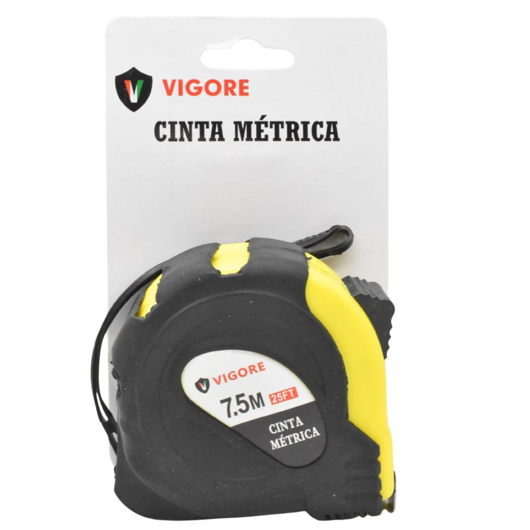 Cinta métrica de bolsillo 7.5mts. Vigore
