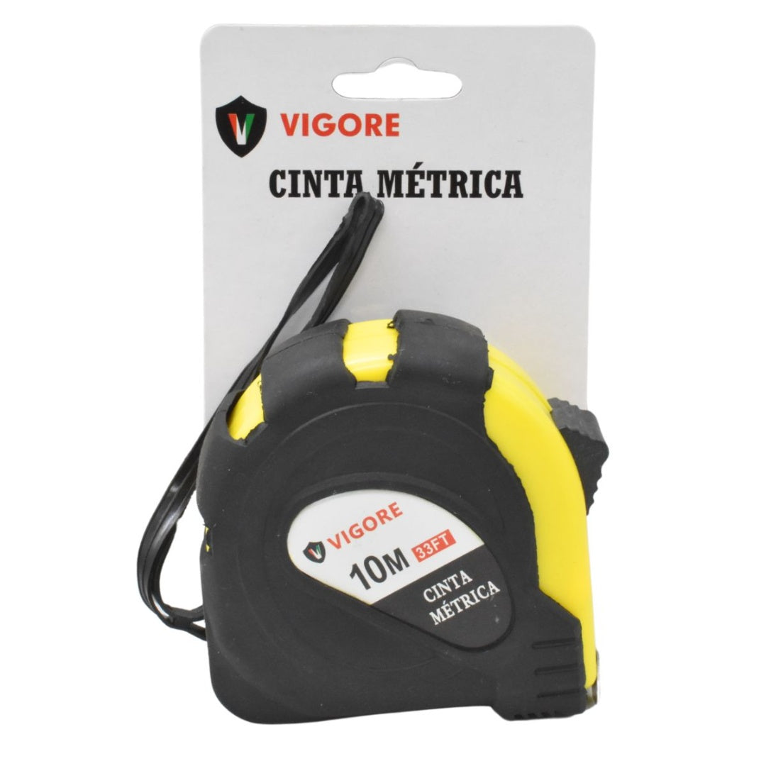 Cinta métrica de bolsillo 10mts. Vigore