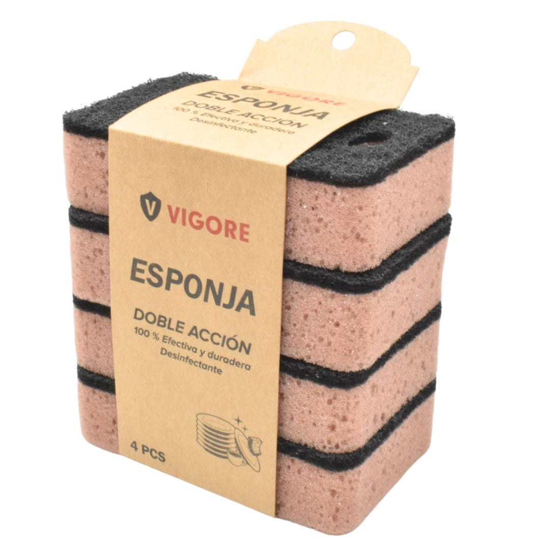 Esponja para cocina x4 unidades Vigore