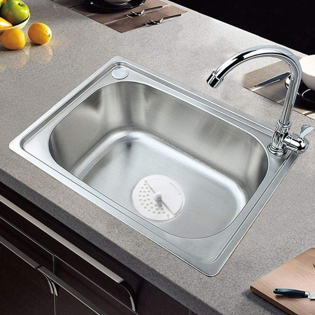 Tapa de silicona blanca para desagüe 11cm.