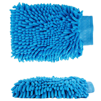 Manopla guante de limpieza azul 22x14cm