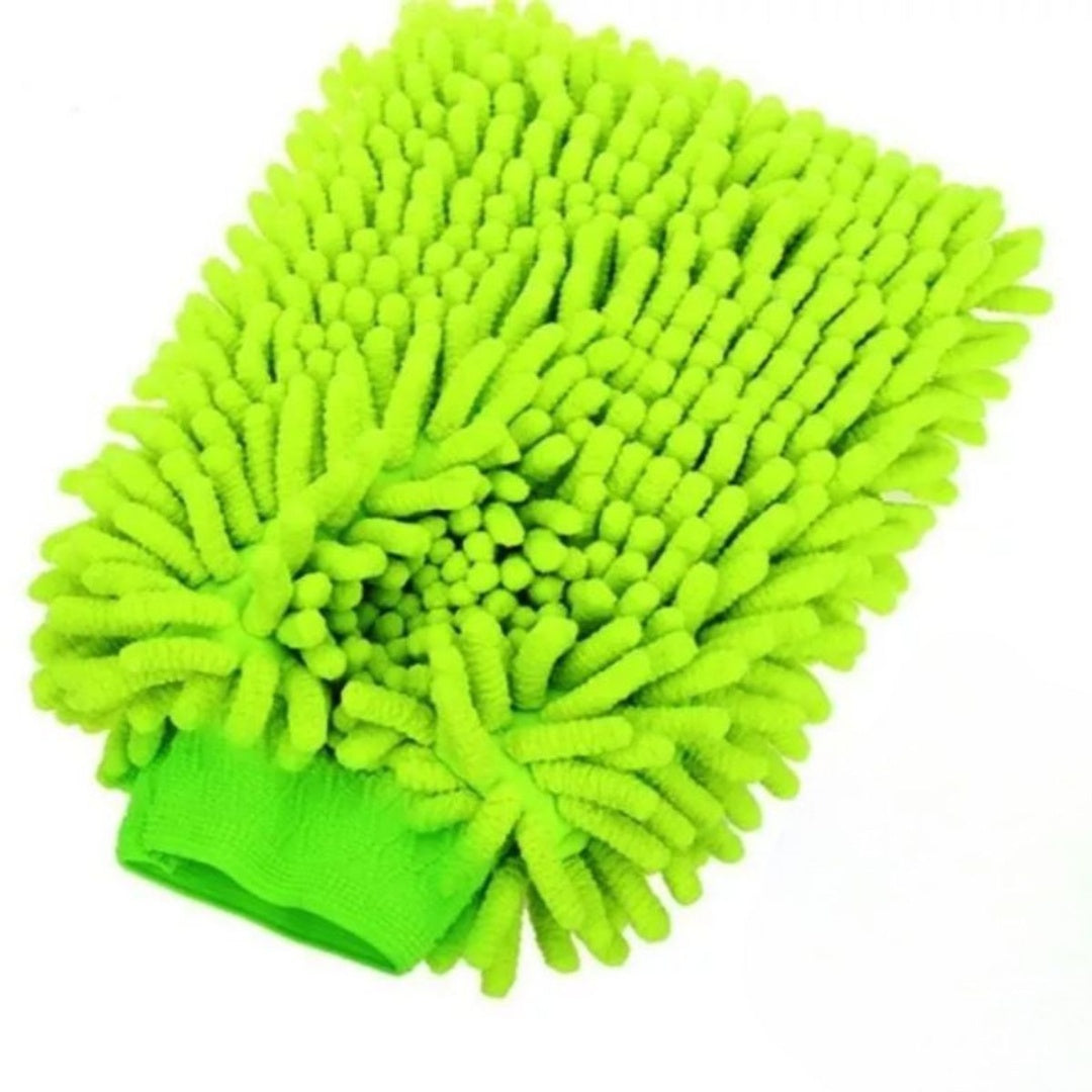 Manopla guante de limpieza verde 22x14cm
