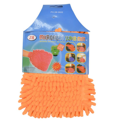 Manopla guante de limpieza naranja 22x14cm