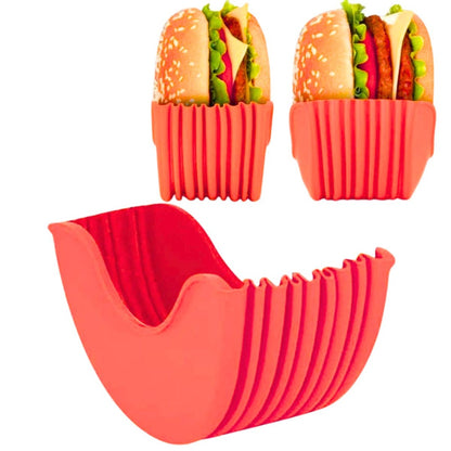 Soporte de silicona reutilizable para hamburguesas 10x5cm