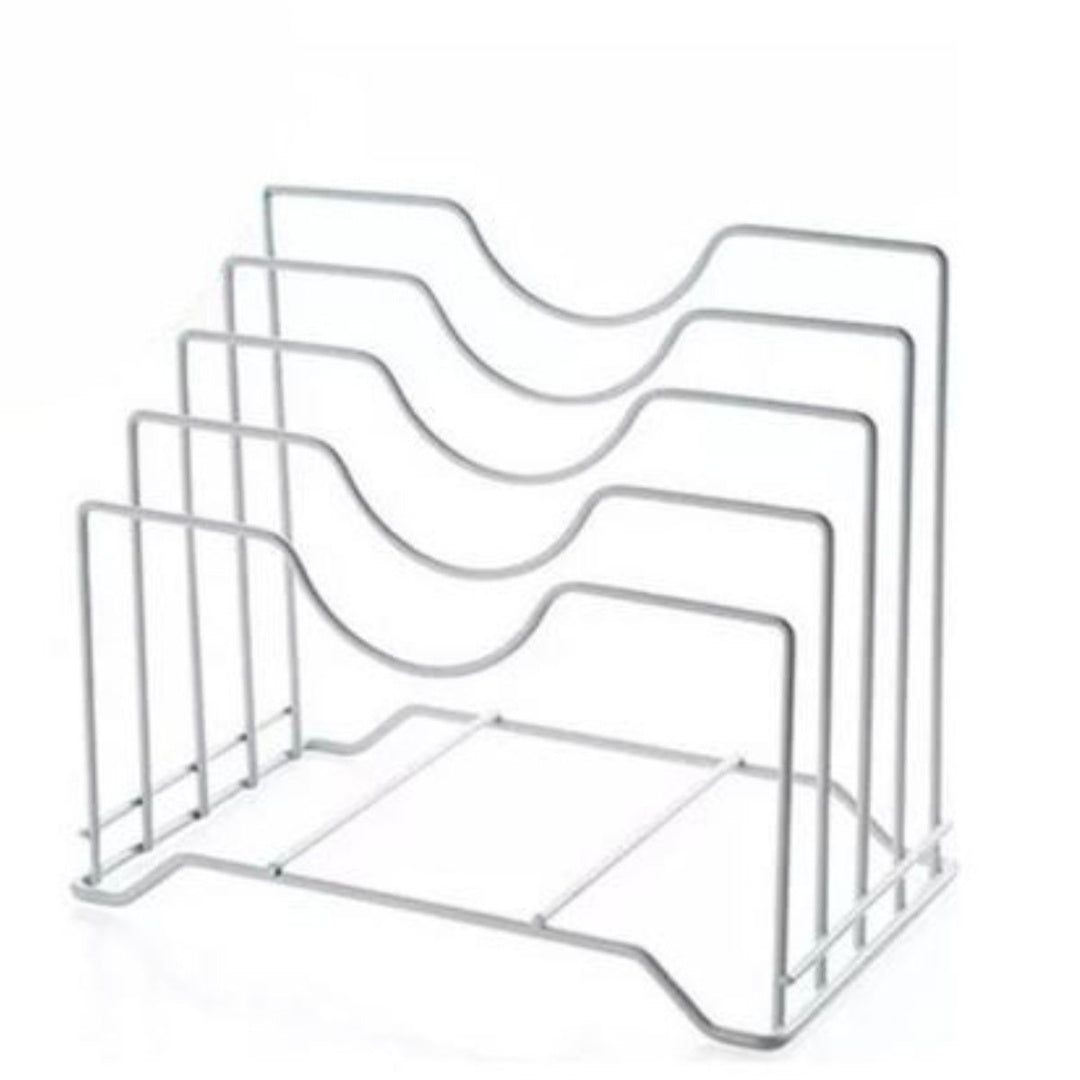 Organizador para tablas y tapas 21.5x16x26cm. Blanco
