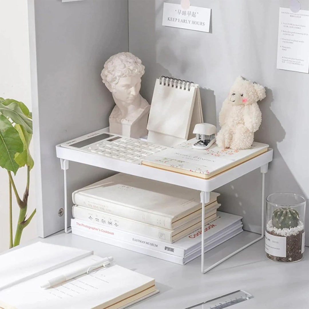 Estante organizador plegable apilable 38x13.5x17cm