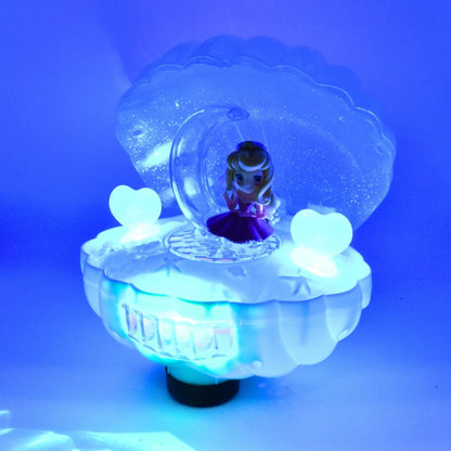 Caja musical con luces 19x15.5x15cm. Celeste