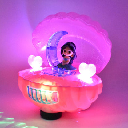 Caja musical con luces 19x15.5x15cm. Rosa