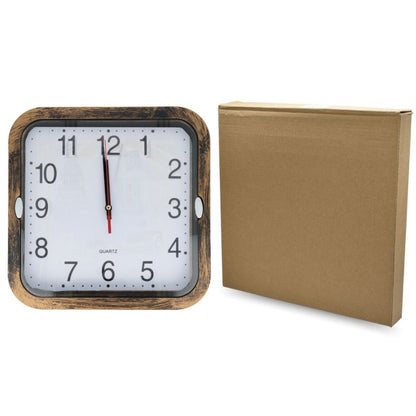 Reloj de pared cuadrado 26x26cm. Dorado