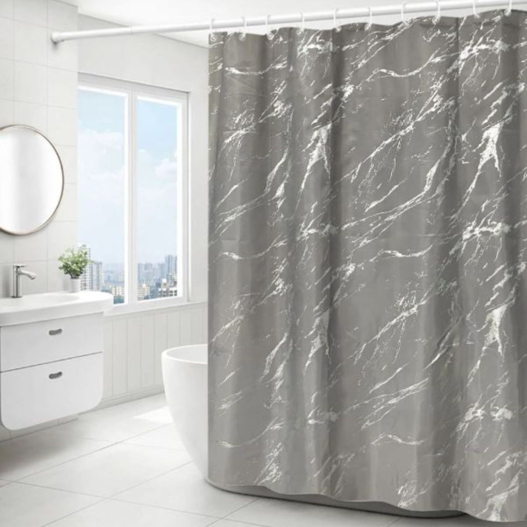 Cortina de tela para ducha diseño mármol 180x180cm
