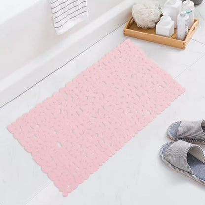 Alfombra de ducha antideslizante 36x66cm. Rosado