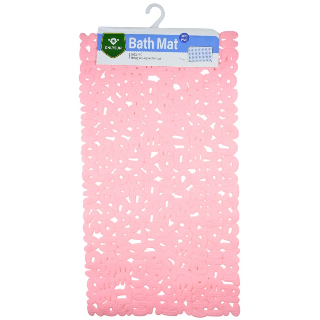 Alfombra de ducha antideslizante 36x66cm. Rosado