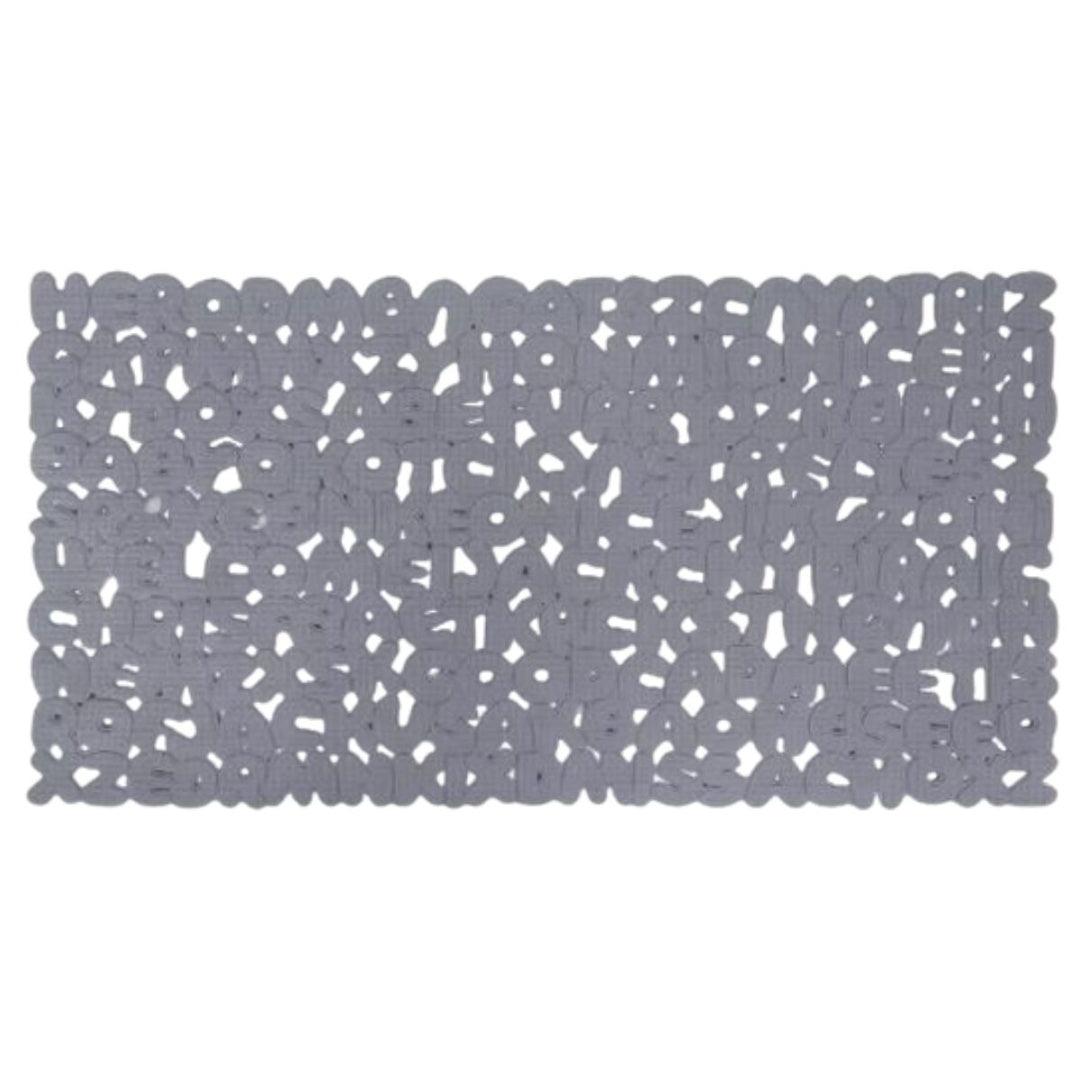 Alfombra de ducha antideslizante 36x66cm. Gris