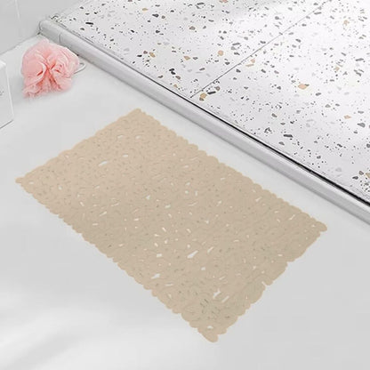 Alfombra de ducha antideslizante 36x66cm. Beige