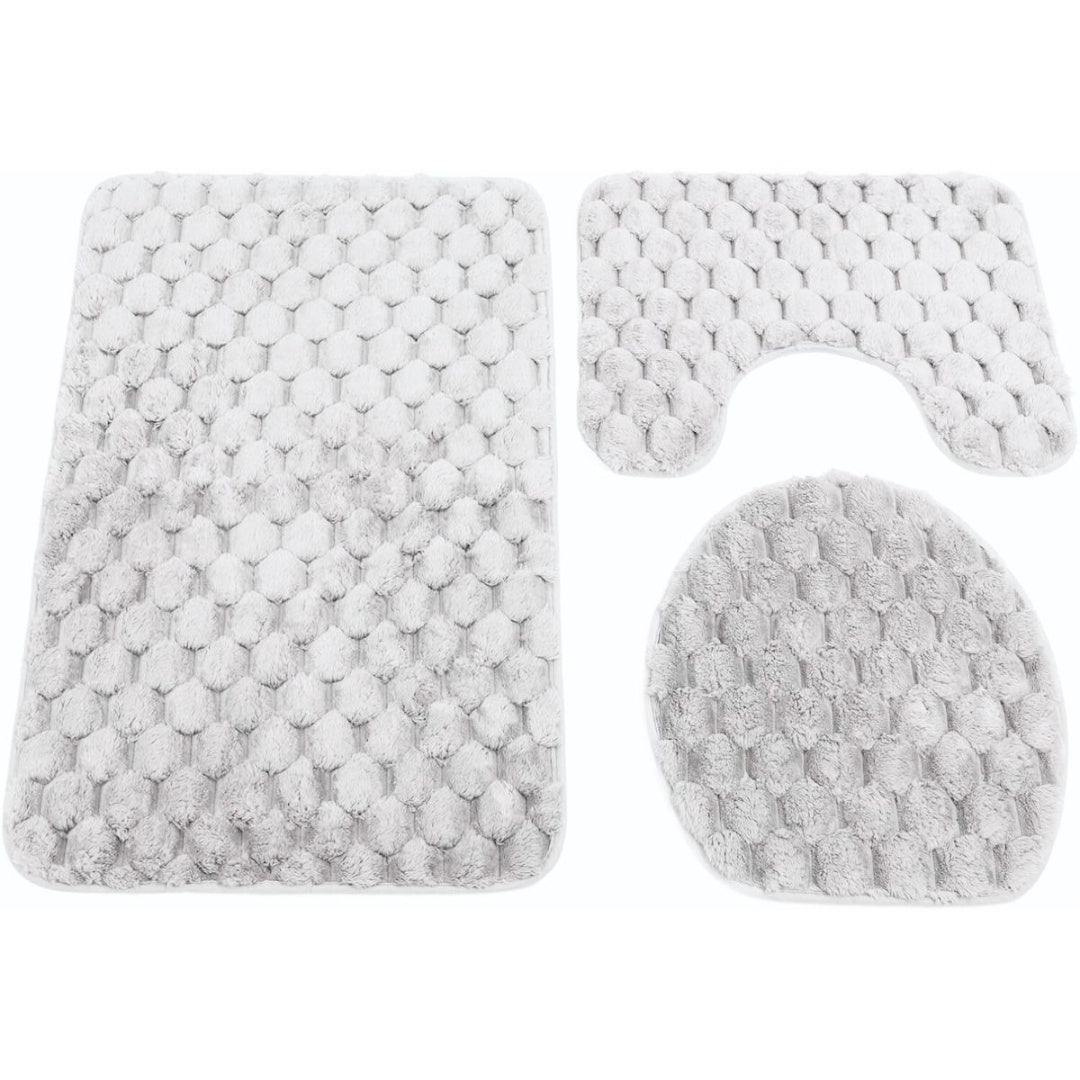 Set de alfombras de baño 3pcs. Gris