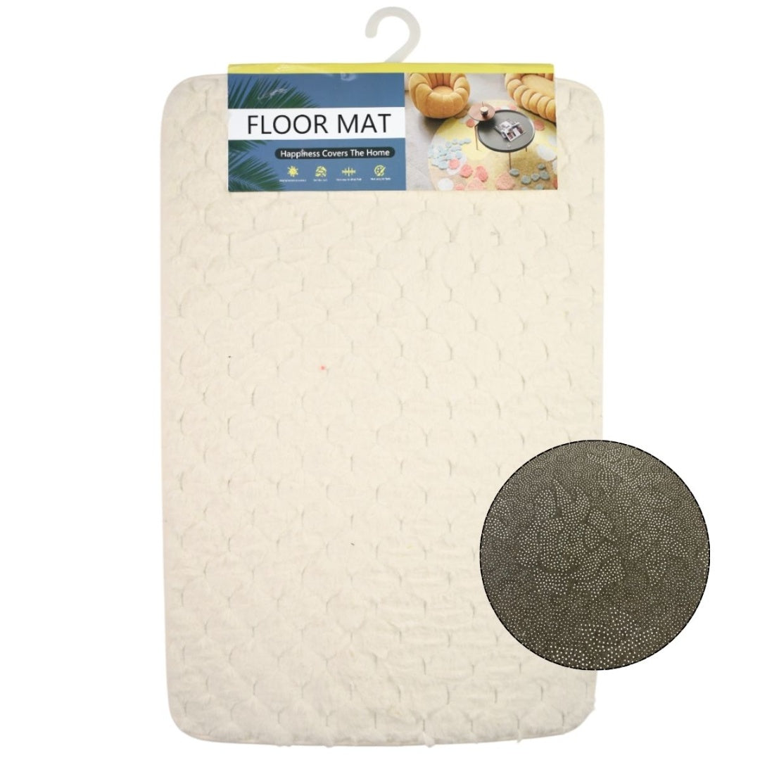 Alfombra de felpa para baño 60x40cm.Beige