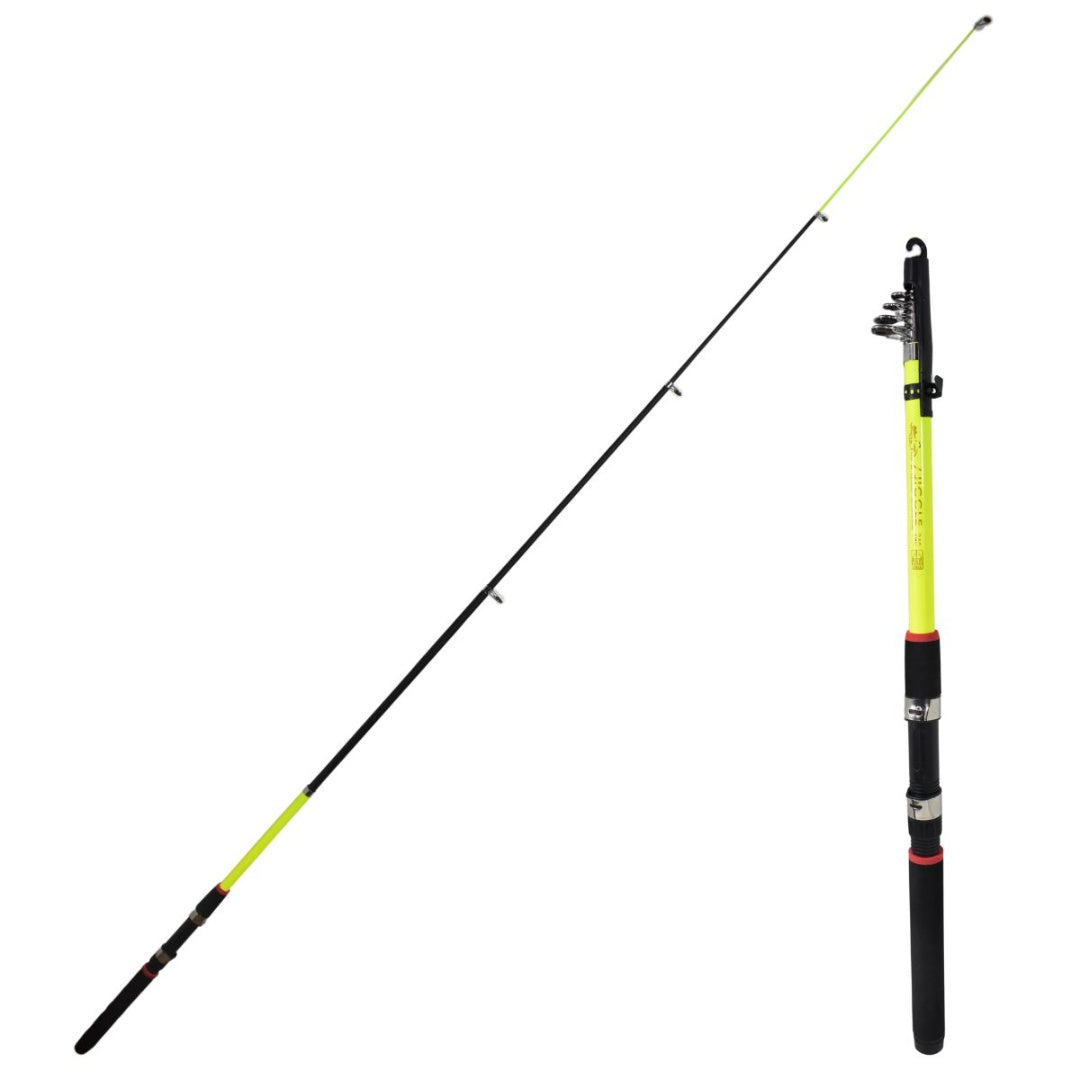 Caña de pesca extensible 1.80Mts. Amarilla