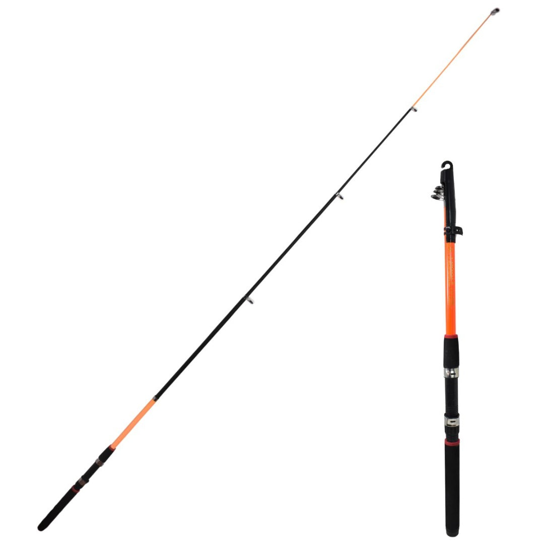 Caña de pesca extensible 1.80Mts. Naranja