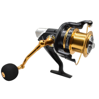 Reel de pesca giratorio 4.9:1 AQ8000 Negro