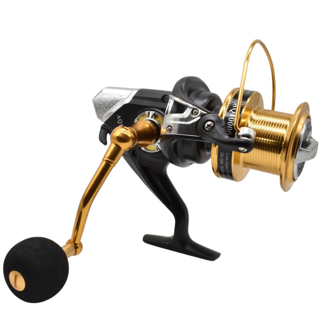 Reel de pesca giratorio 4.9:1 AQ10000 Negro