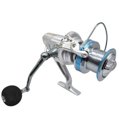 Reel de pesca giratorio 4.9:1 AQ10000. Plateado