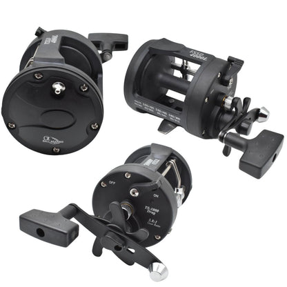Reel de pesca giratorio derecho TSSD 4000L Negro