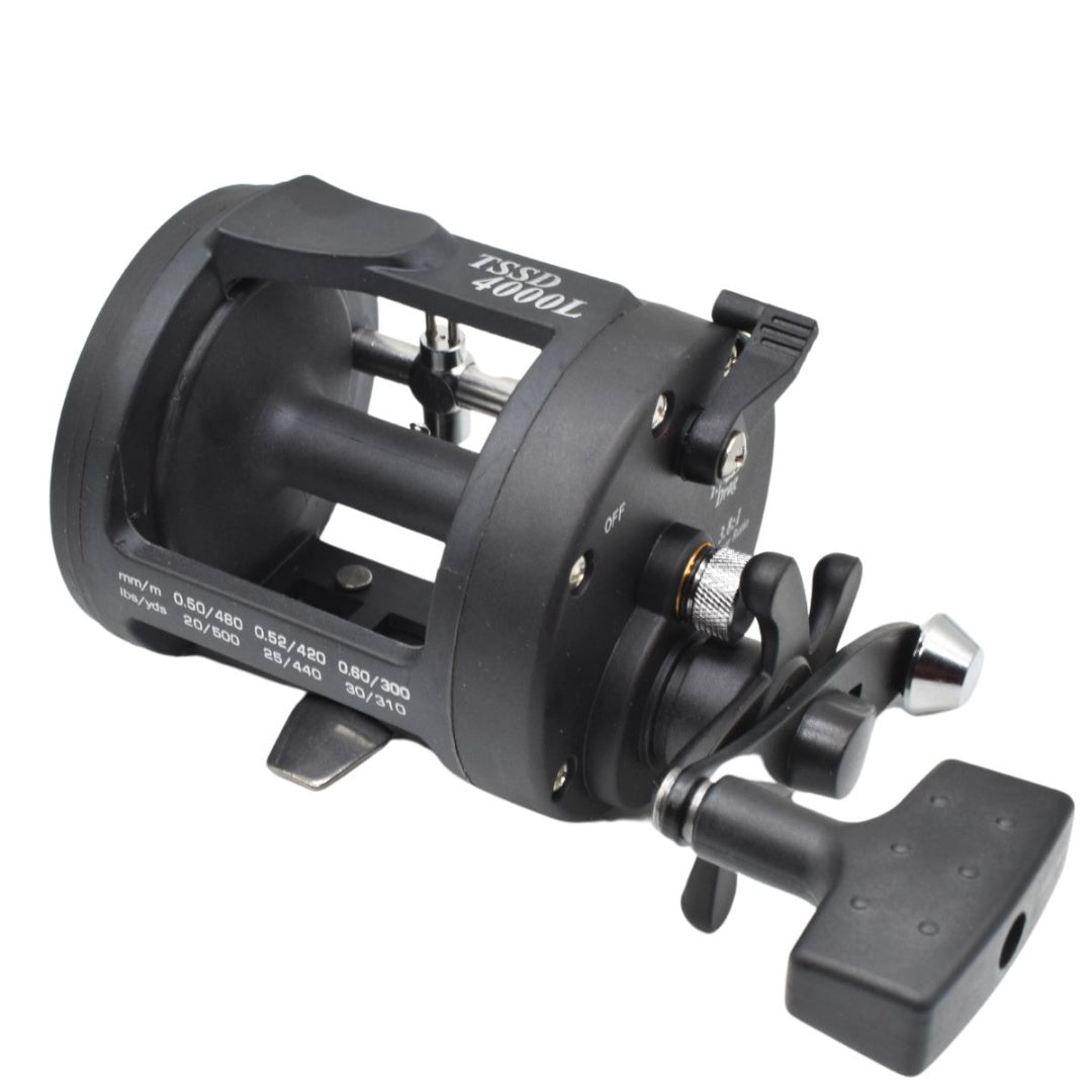 Reel de pesca giratorio derecho TSSD 4000L Negro