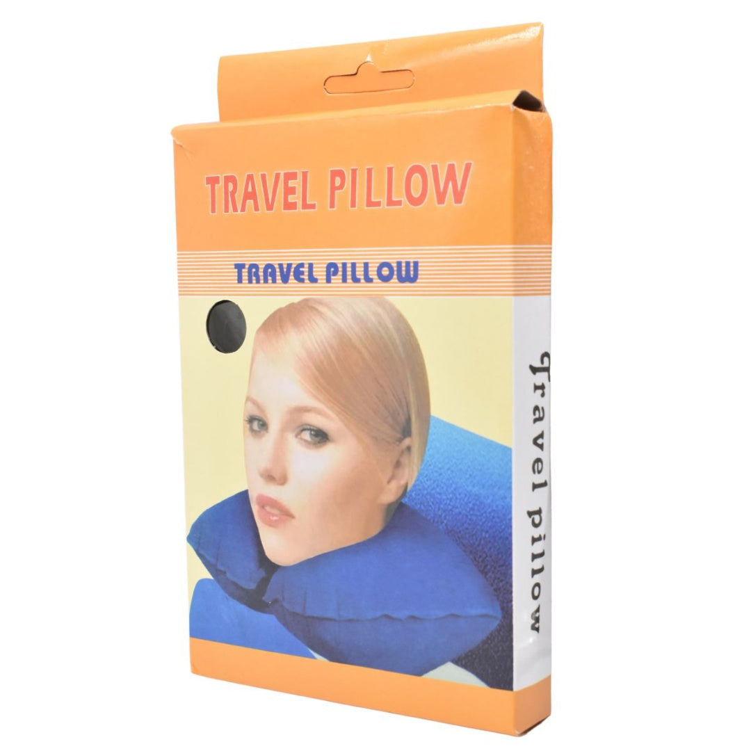 Almohada inflable para viaje 39x26cm. Negra