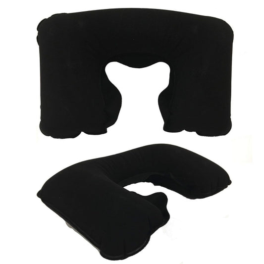Almohada inflable para viaje 39x26cm. Negra