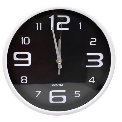 Reloj de pared redondo 25cm. Blanco