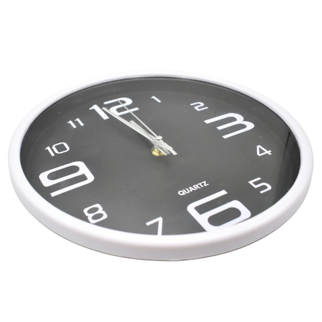 Reloj de pared redondo 25cm. Blanco