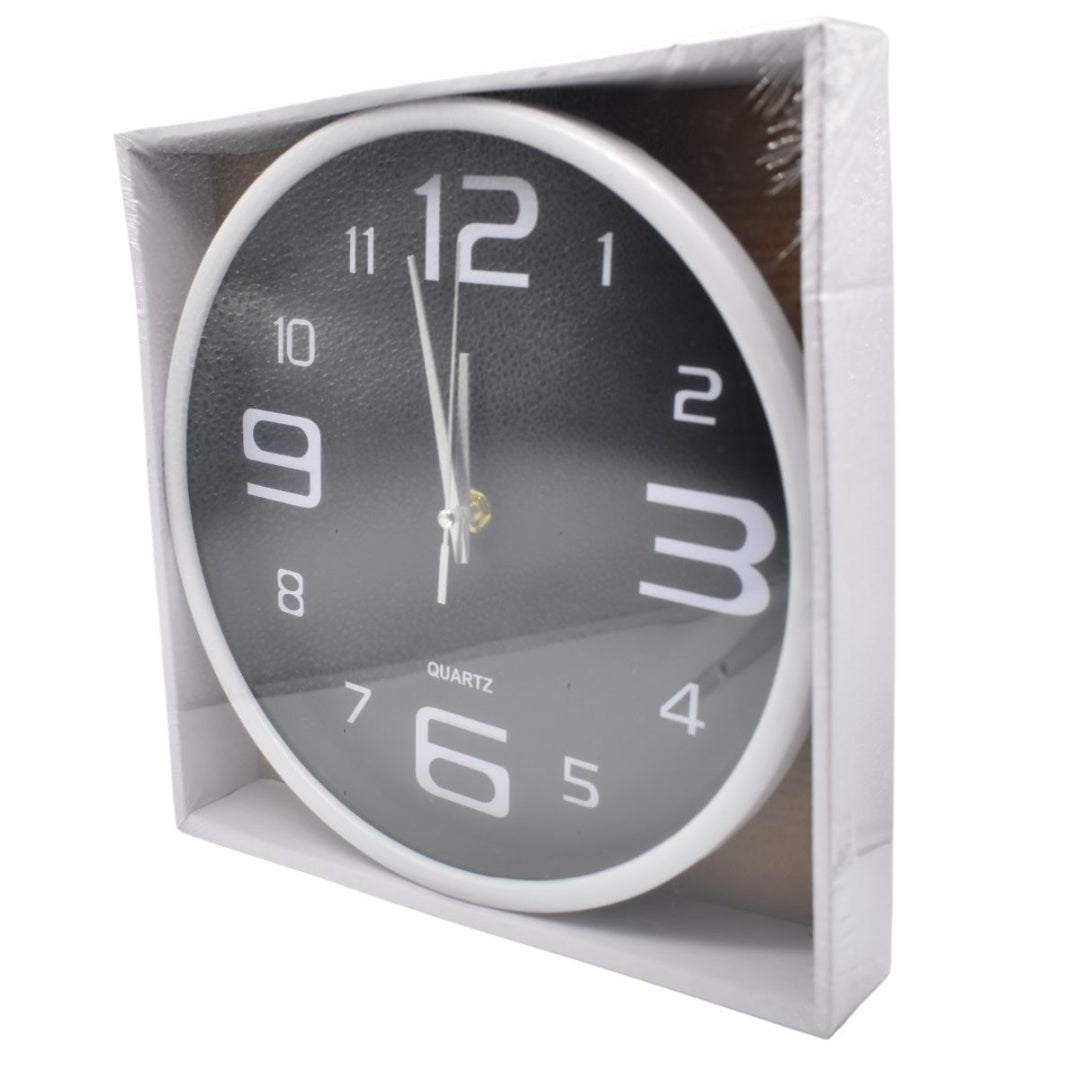 Reloj de pared redondo 25cm. Blanco