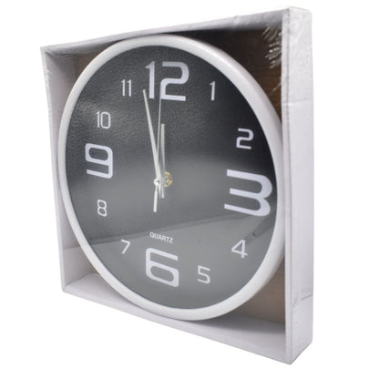 Reloj de pared redondo 25cm. Blanco