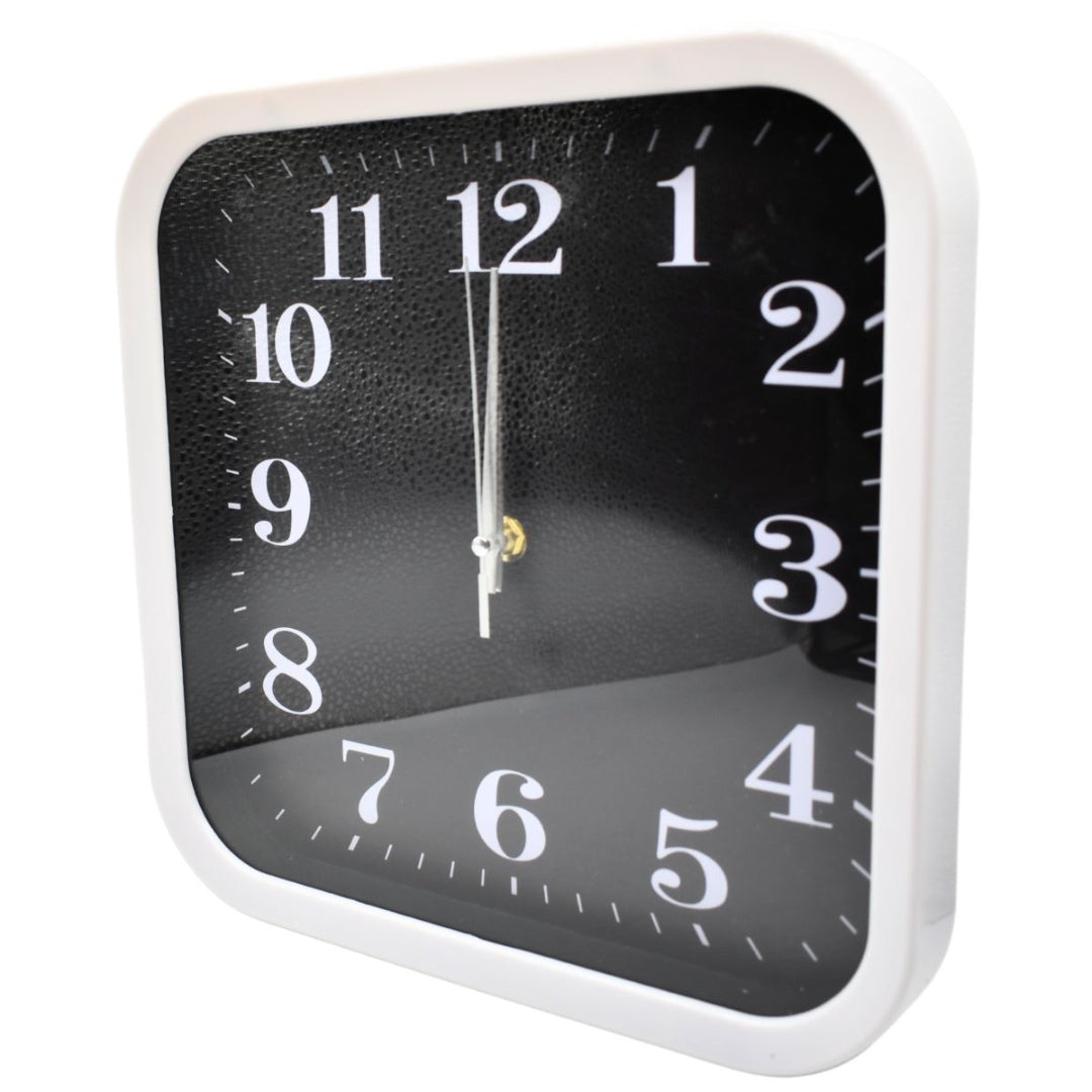 Reloj de pared cuadrado 28x28cm. Blanco