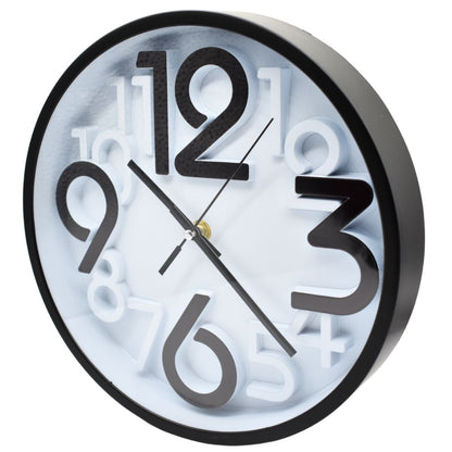 Reloj de pared redondo 25cm. Negro