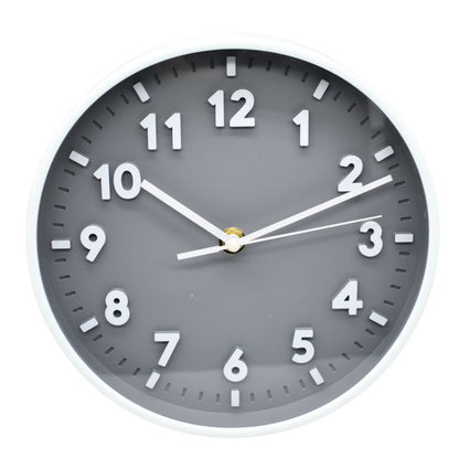 Reloj de pared redondo 19cm. Gris