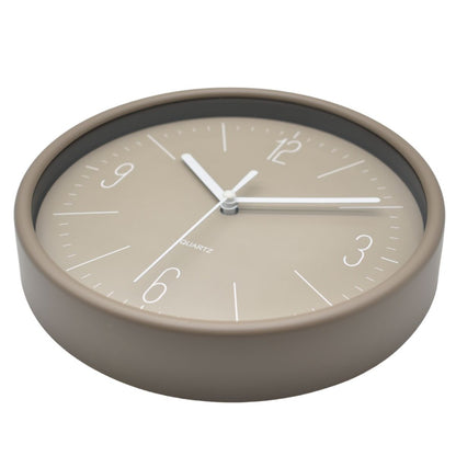 Reloj de pared redondo 19cm. Beige