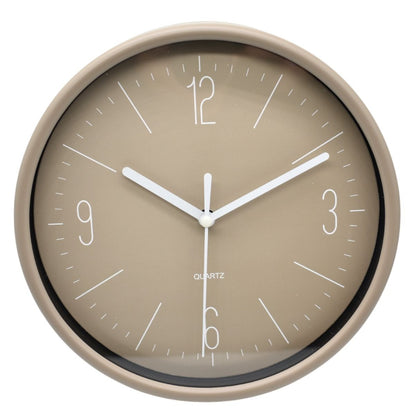 Reloj de pared redondo 19cm. Beige