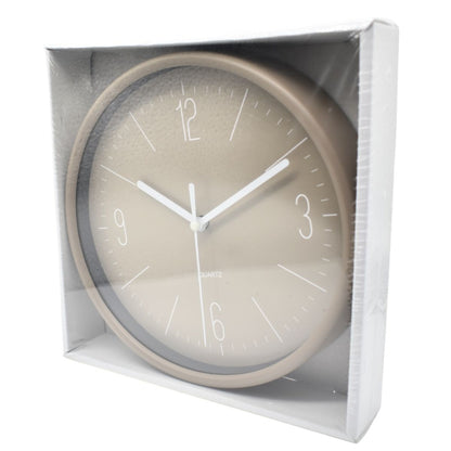 Reloj de pared redondo 19cm. Beige