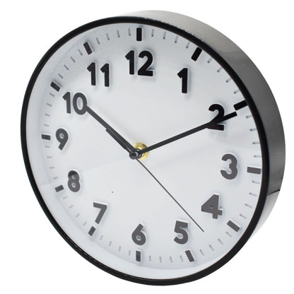 Reloj de pared redondo 19cm. Negro