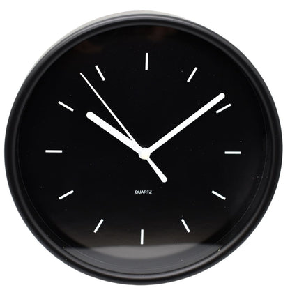 Reloj de pared redondo 19cm. Negro