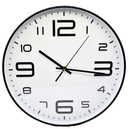Reloj de pared redondo 34.5cm. Negro