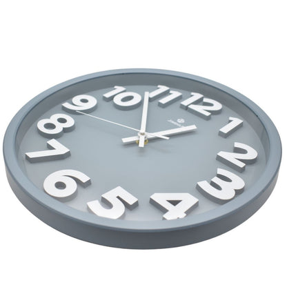 Reloj de pared redondo 29cm. Gris