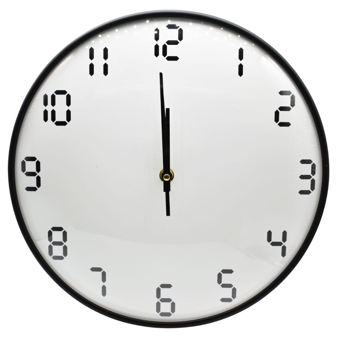 Reloj de pared redondo 30cm. Blanco
